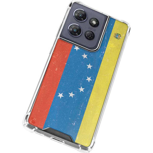 Venezuela Flag Distressed Moto G 5G (2025) Clear Case